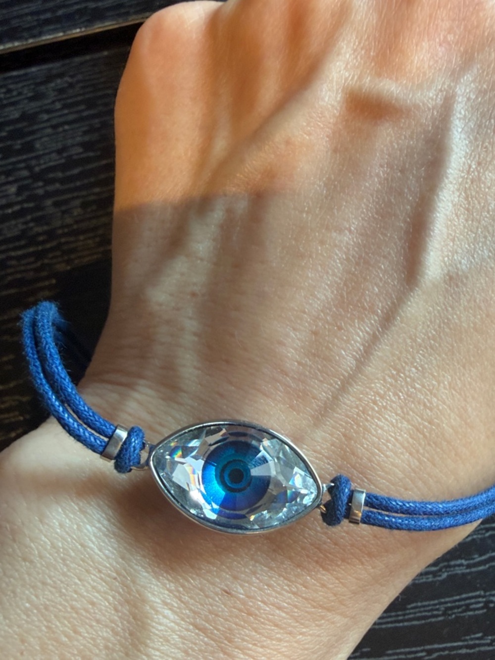 Swarovski Evil eye adjustable bracelet
